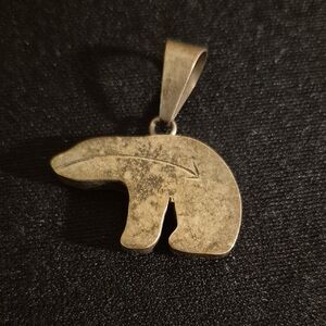 PJ Sterling Silver Bear with heartline